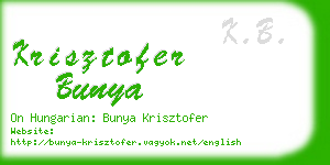 krisztofer bunya business card